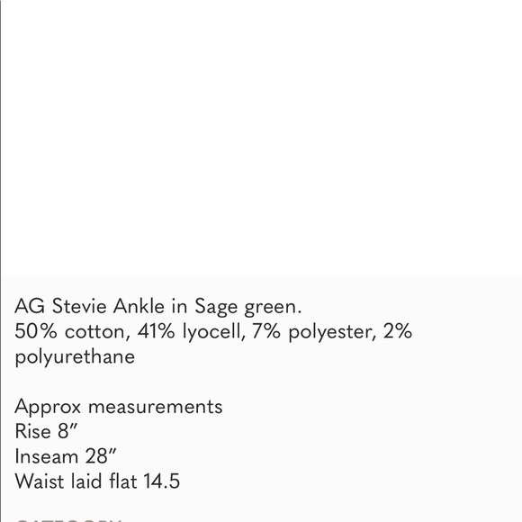 AG Adriano Goldschmied Stevie Ankle Jean in Sage - Picture 7 of 7